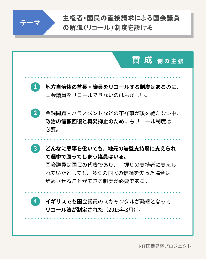 賛成側の主張