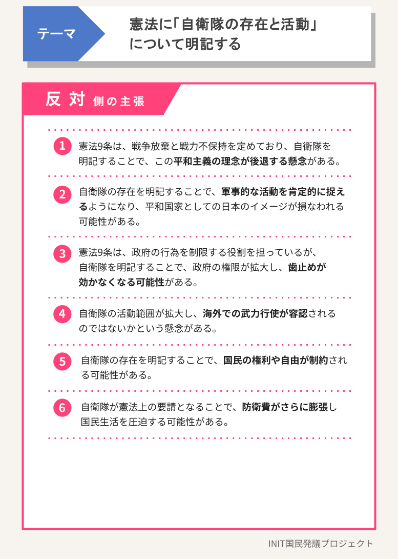反対側の主張
