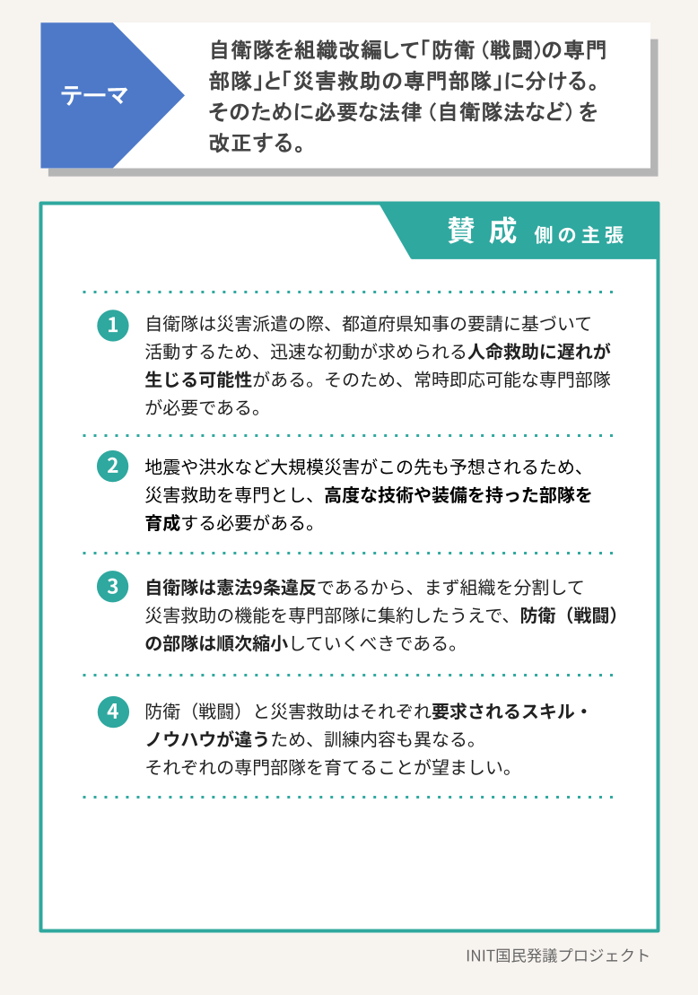 賛成側の主張