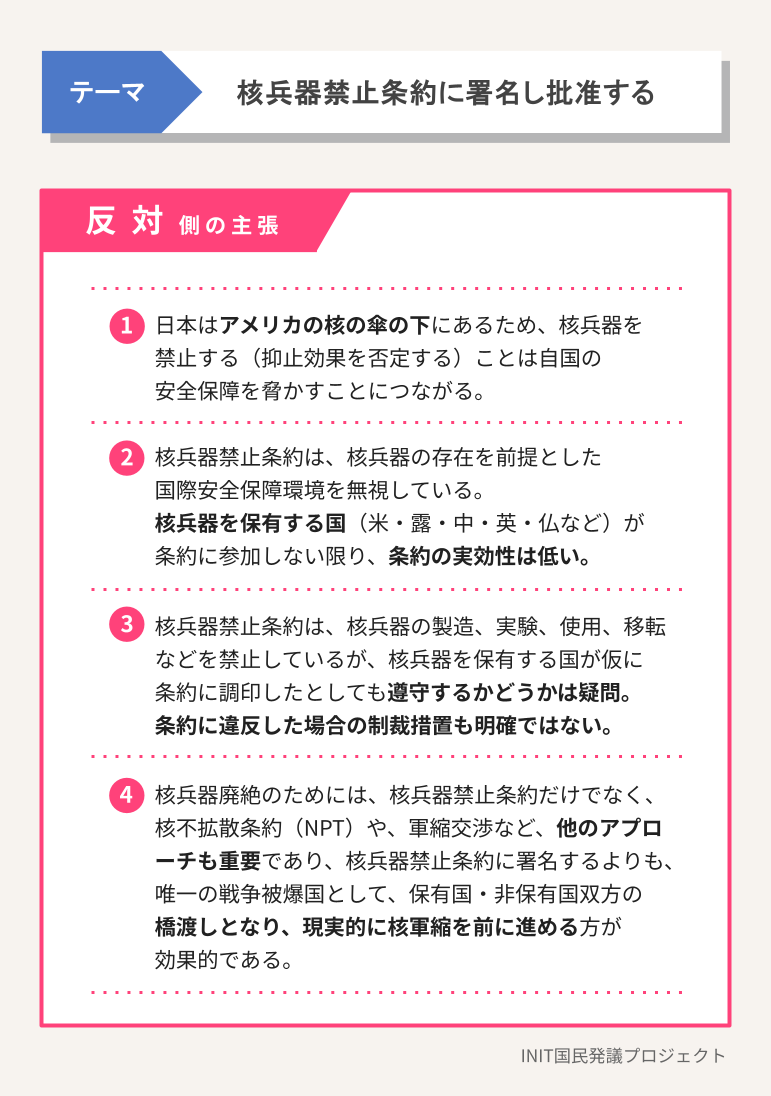 反対側の主張