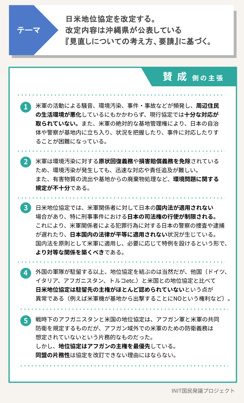 賛成側の主張